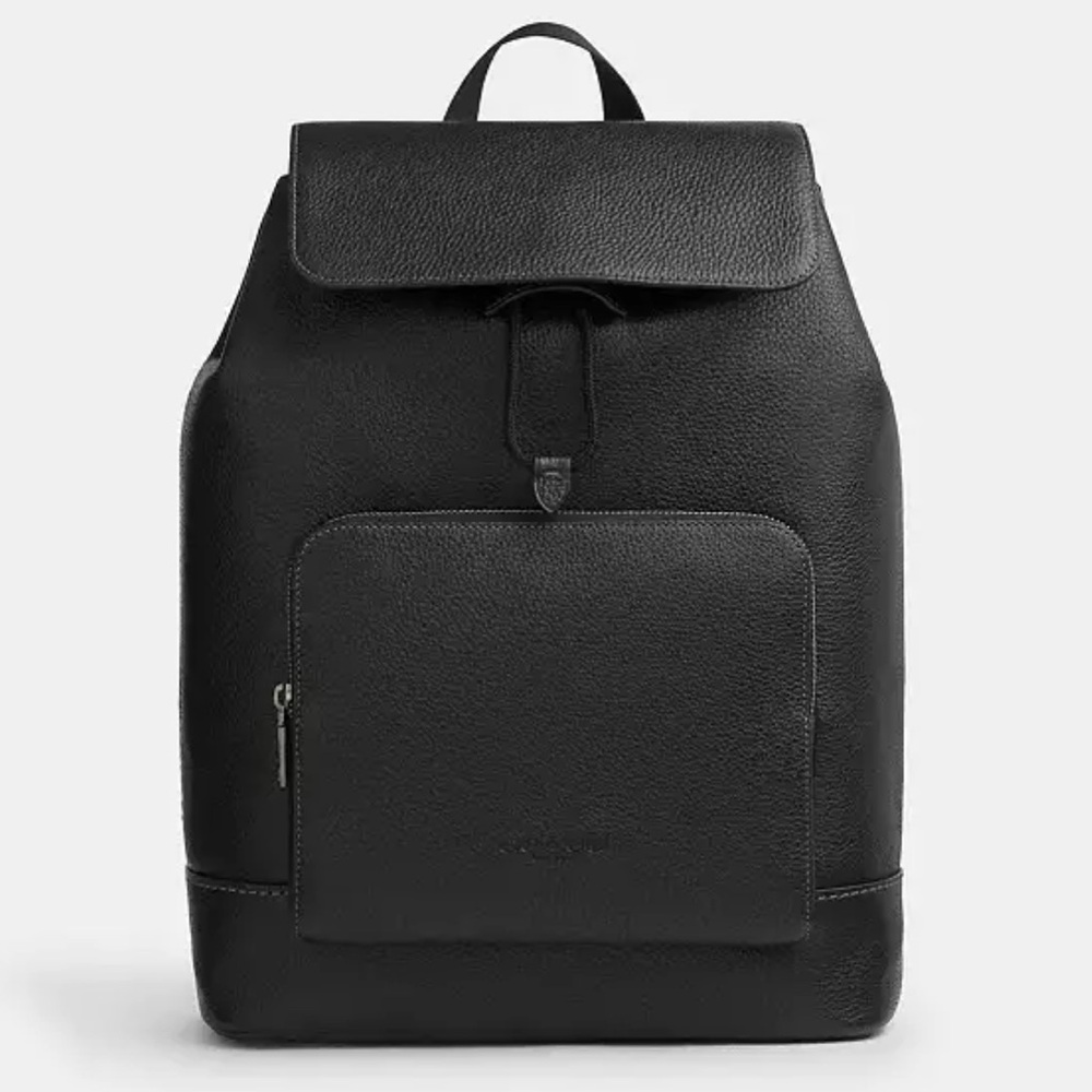 COACH Turner Black Leather Backpack NEW